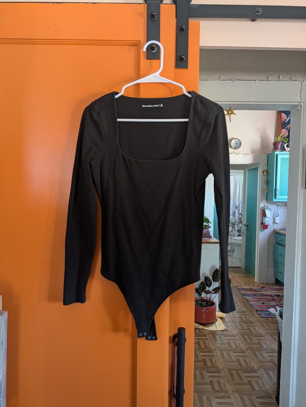 Abercrombie & Fitch Long-Sleeve Seamless Fabric Soft SquareneckBodysuit